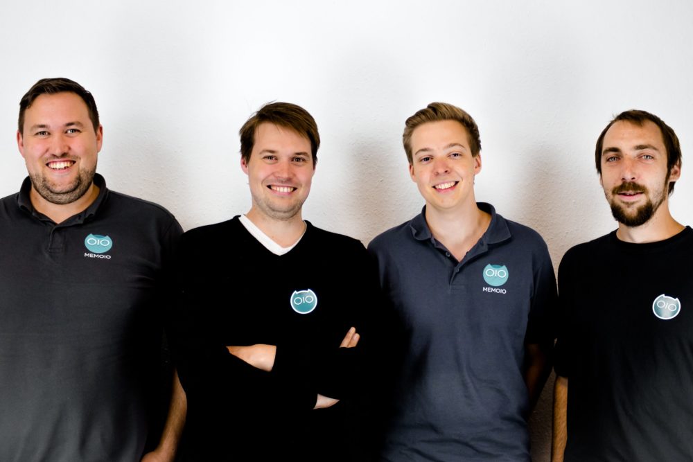 Das MEMOIO Gründerteam (v.l.n.r.): Michael Haufler, Andreas Haufler, Sascha Bieberstein, Marius Oßmer