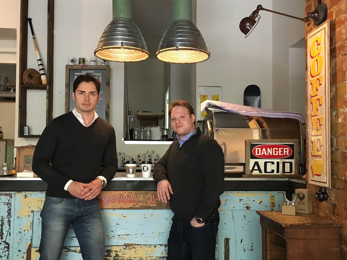 Die mycoffeein Gründer: Roman Bobrov und Sascha Trojanowskij